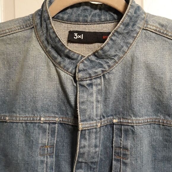 3x1 NYC denim Jean's jacket cropped sz.L/M/S - Picture 2 of 8